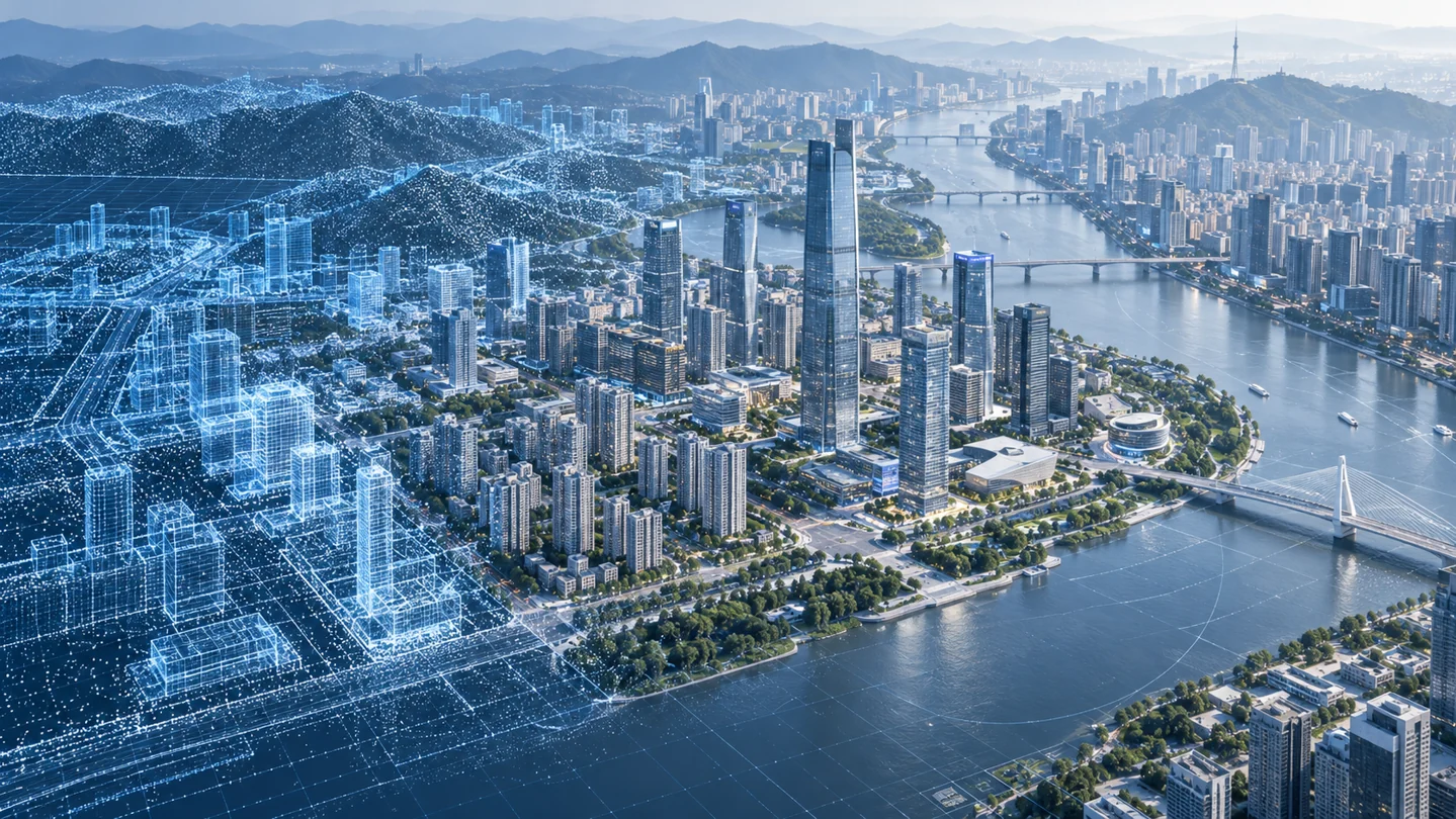 三维重建与融合场景示意