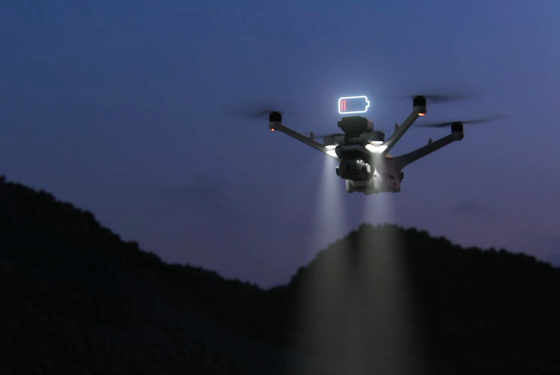 轮转观察与照明配合 · 大疆官方示意